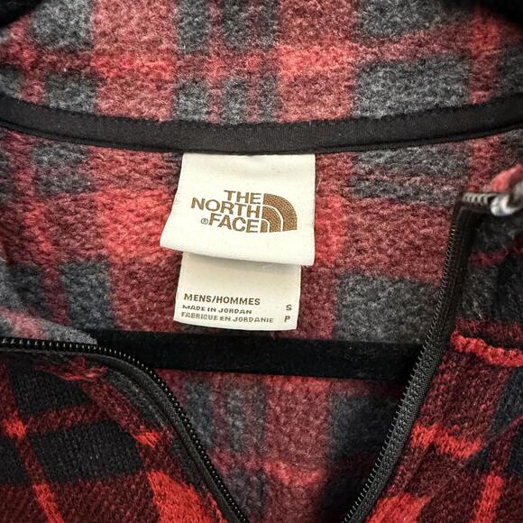 *The North Face Gordon Lyons 1/4 Zip Plaid Fleece Pullover Size S Causal Fall - Picture 3 of 7